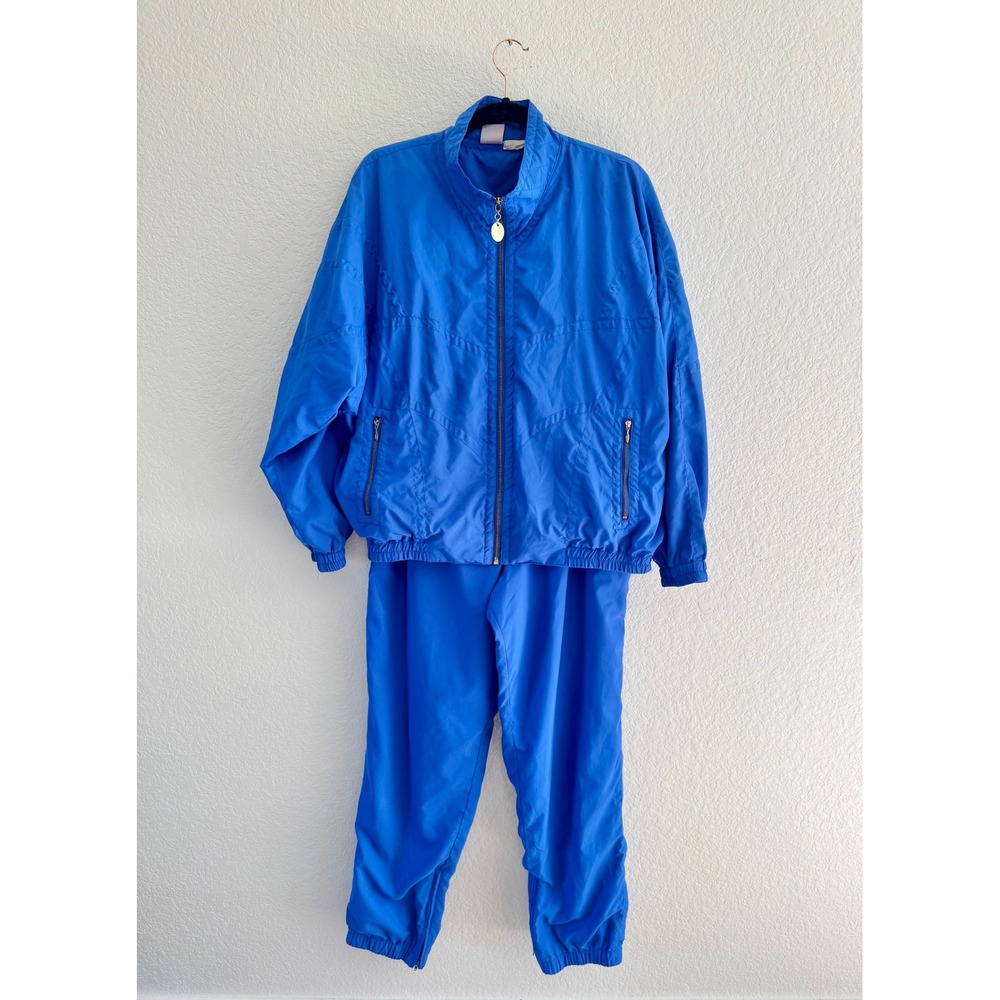 Tail Tracksuit Women Blue Excellent Vintage Windbreaker‎ Jacket and Pants Set